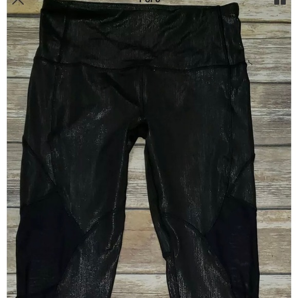 Women’s KYODAN Black/Silver Sheer Legging SZ S NEW